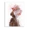 Stupell Industries African American Woman Pink Floral Crown Abstract Portrait Wall Plaque